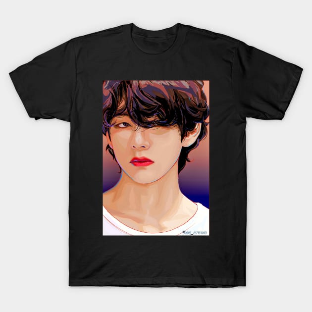 Red Lips T-Shirt by Elsa-draws